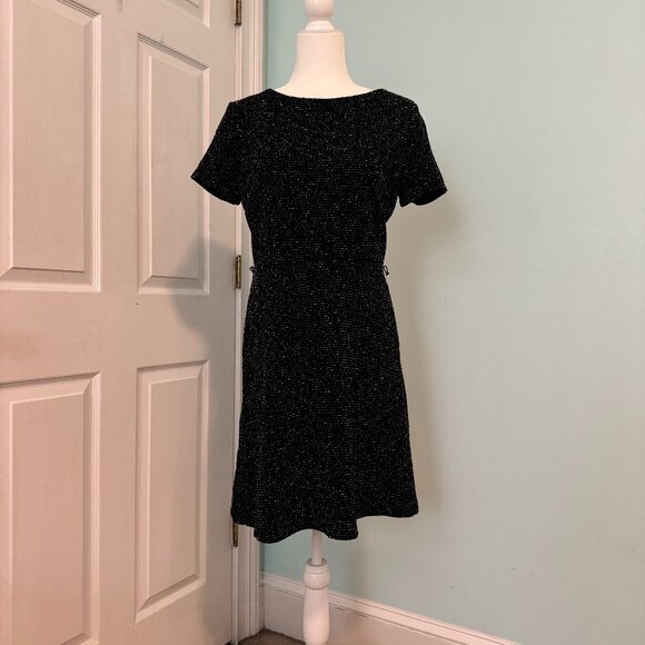 Loft Black and White Knit Dress Size 6 - Picture 1 of 3